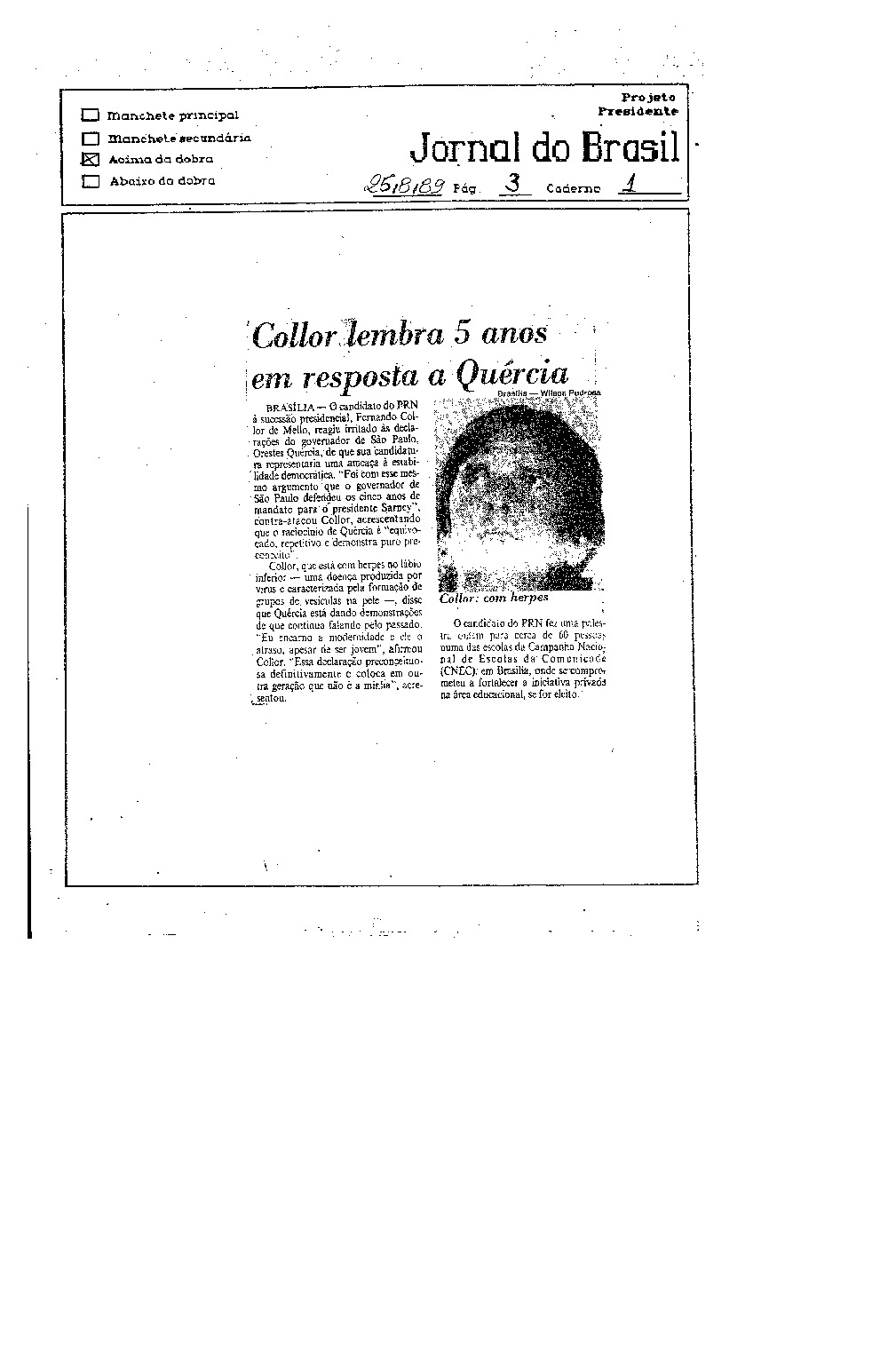 Imagem não encontrada ou não existe