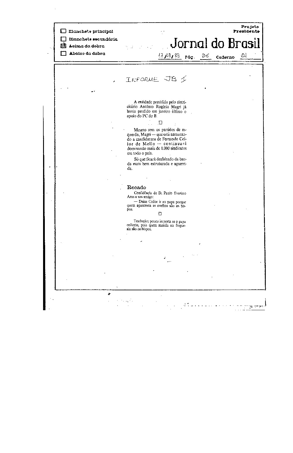 Imagem não encontrada ou não existe