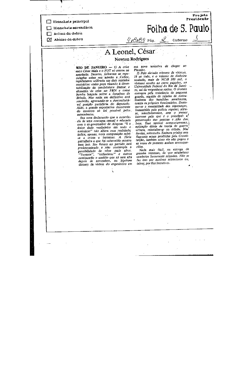 Imagem não encontrada ou não existe