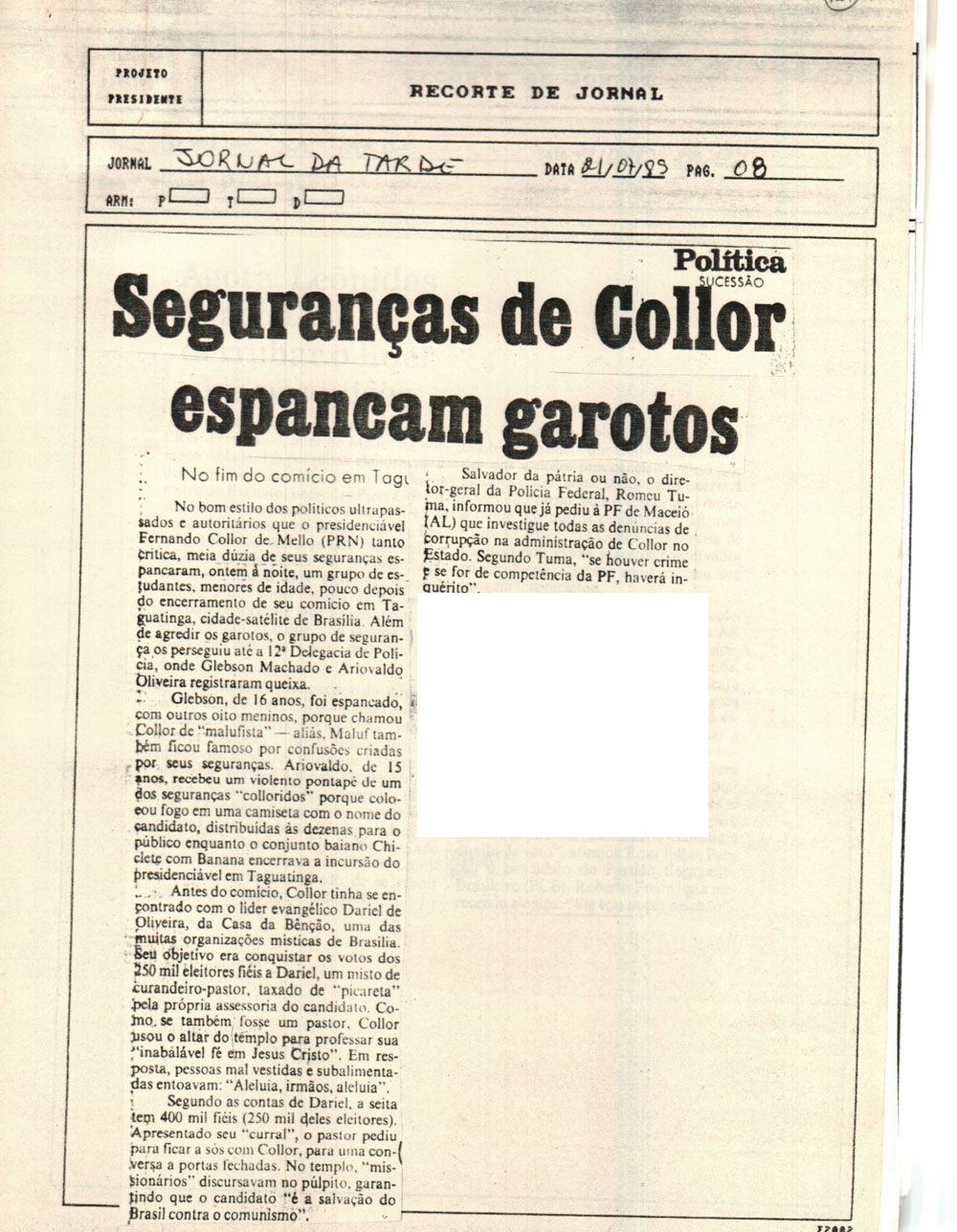 Imagem não encontrada ou não existe