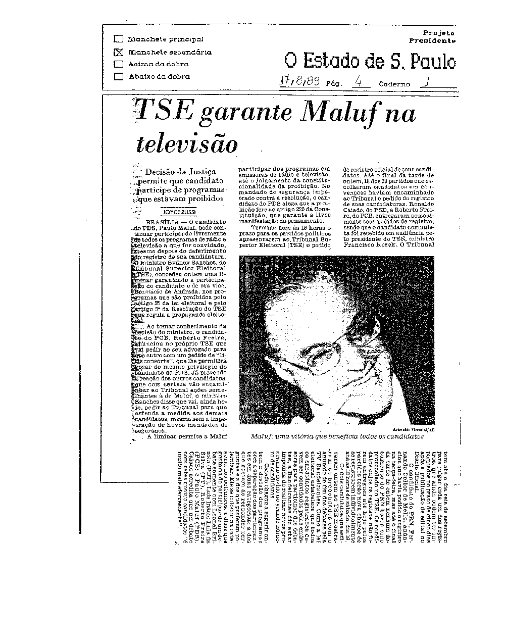 Imagem não encontrada ou não existe