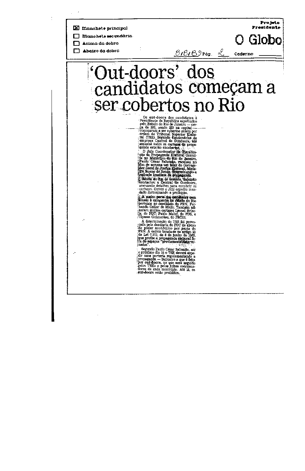 Imagem não encontrada ou não existe
